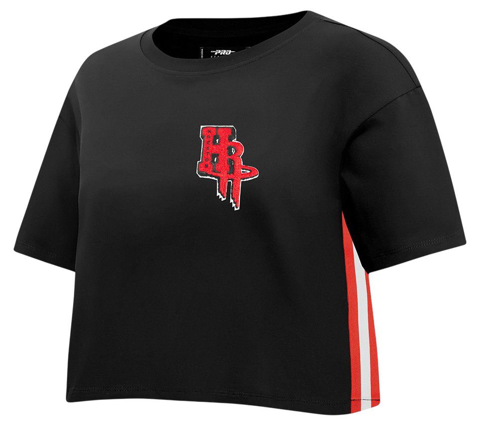 Pro Standard Women's Houston Rockets Black Mash Up Boxy T-Shirt