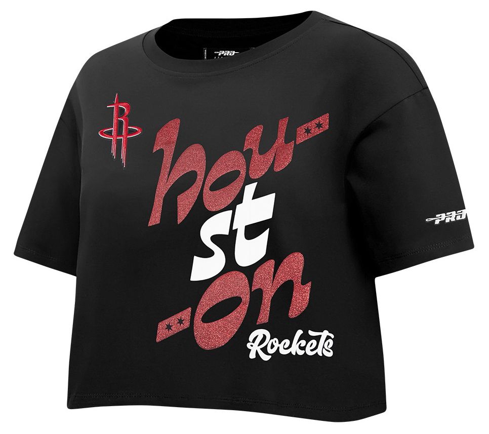 Pro Standard Women's Houston Rockets Blue Wordplay Boxy T-Shirt