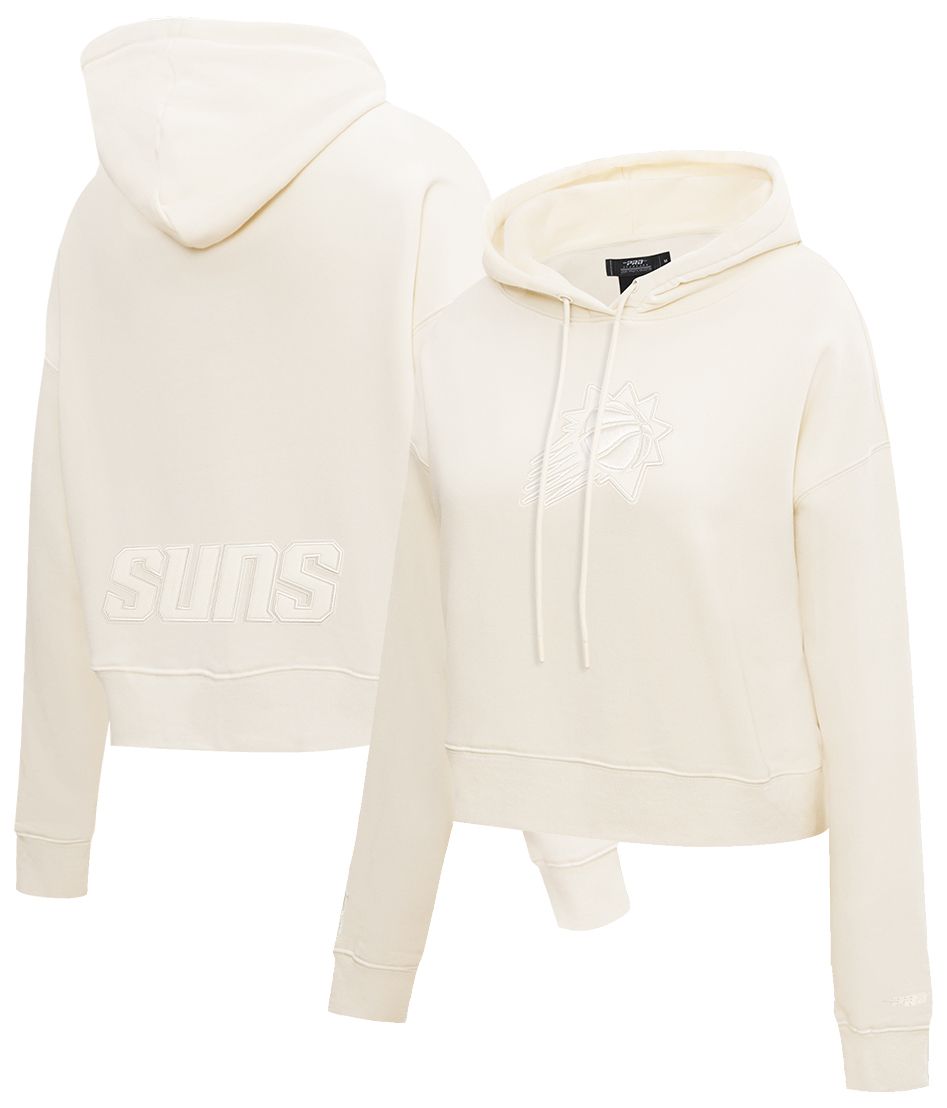Pro Standard Women's Phoenix Suns Off White Neutral Cropped Fleece Pullover Hoodie