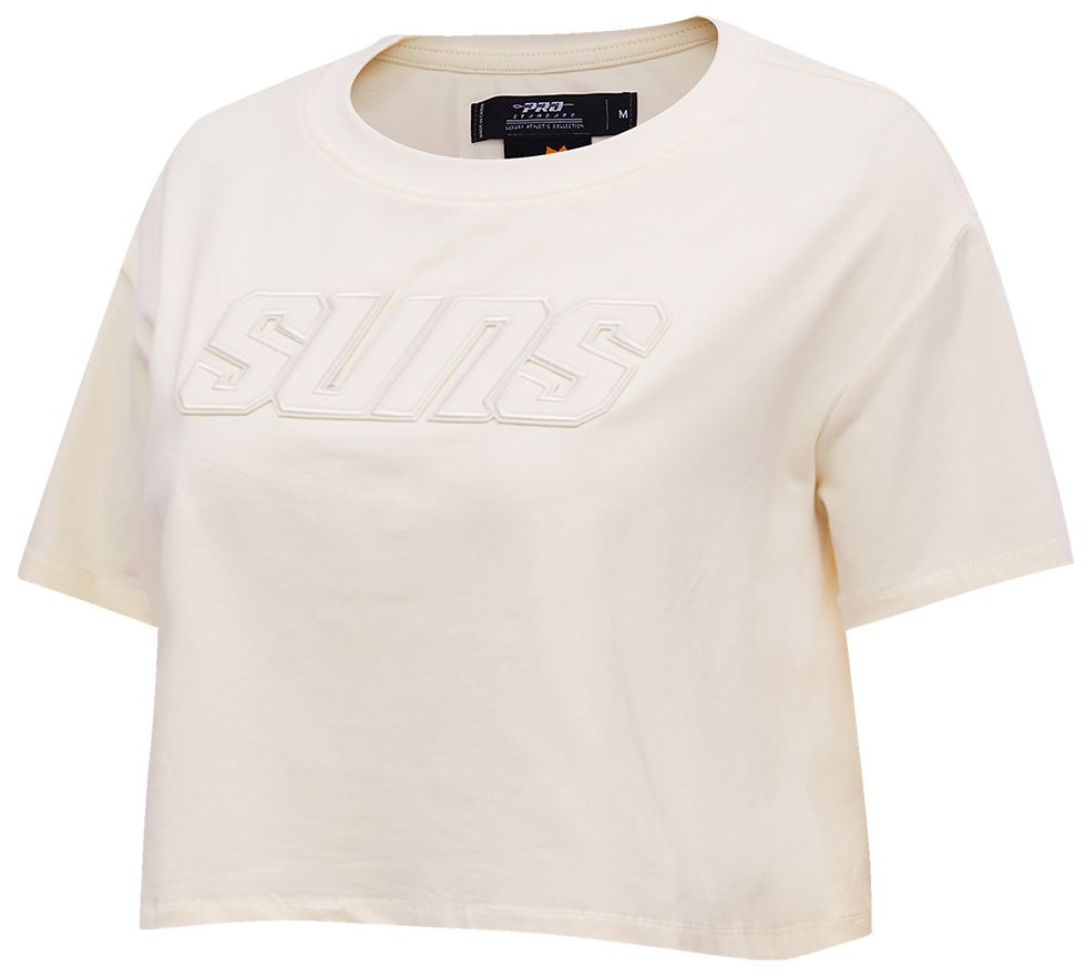 Pro Standard Women's Phoenix Suns Off-White Neutral Boxy Cropped T-Shirt