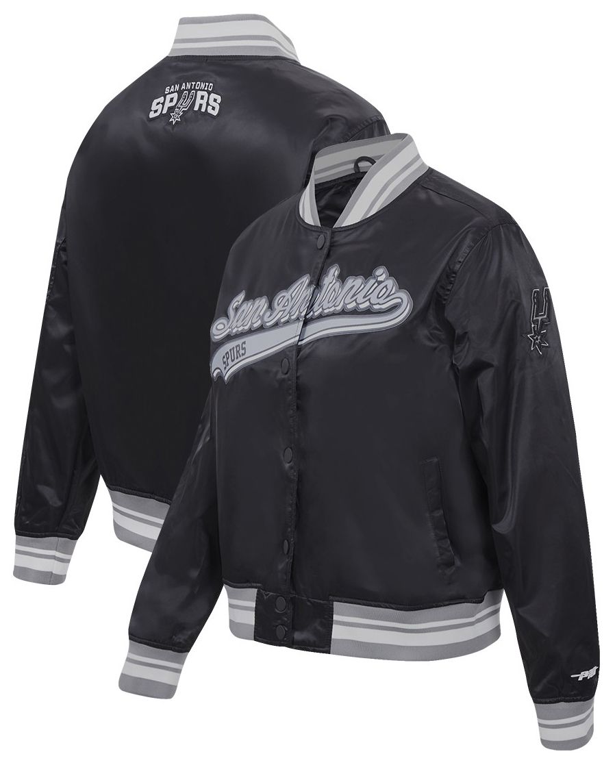 Pro Standard Women's San Antonio Spurs Black Script Tail Satin Jacket