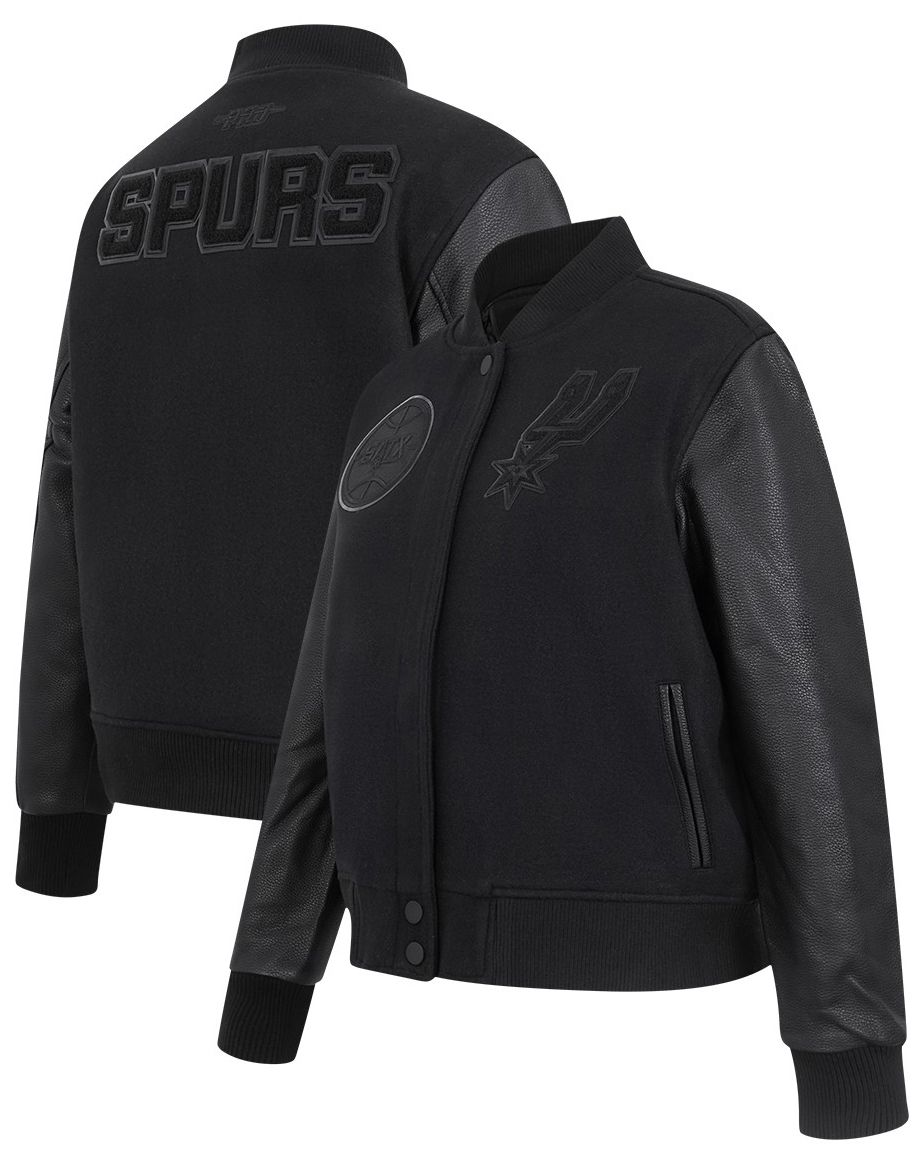 Pro Standard Women's San Antonio Spurs Black Classic Wool Varsity Jacket