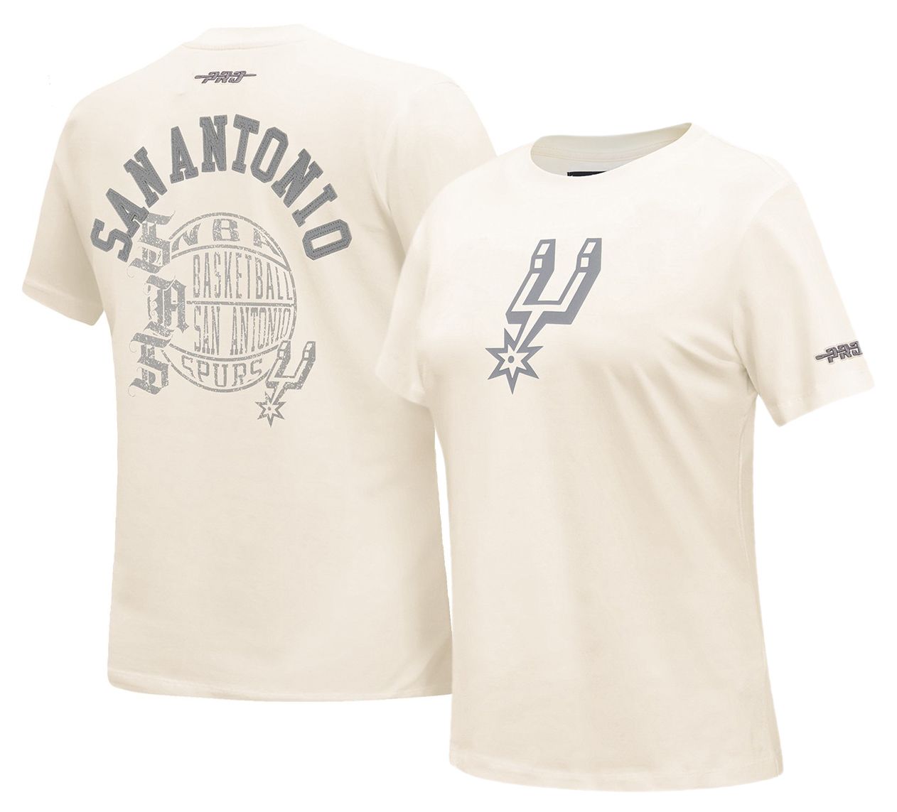 Pro Standard Women's San Antonio Spurs Off White Street Team Slim Fit T-Shirt