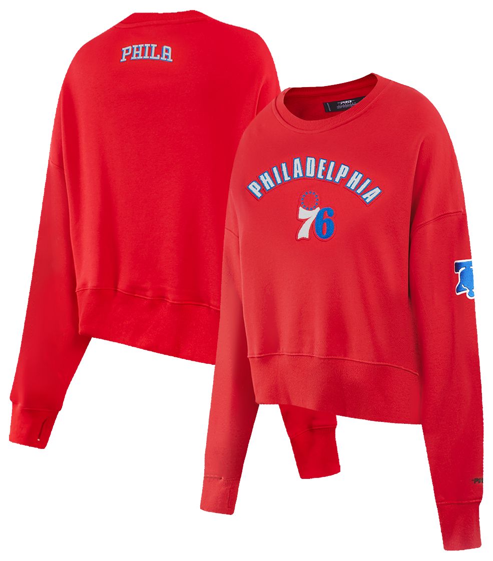 Pro Standard Women's Philadelphia 76ers Red Classic Fleece Crewneck Sweatshirt