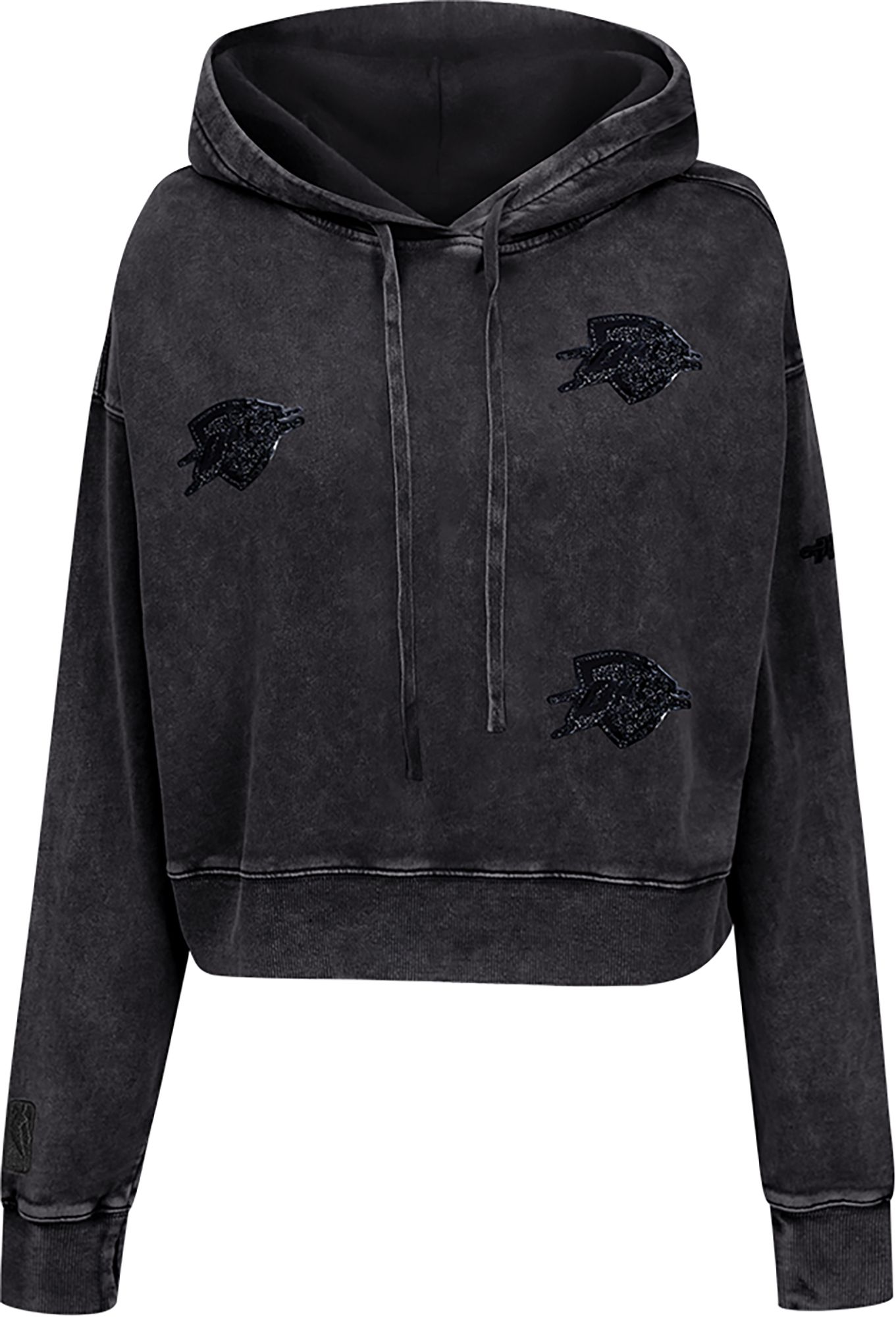 Pro Standard Women's Dallas Cowboys Black Crystalline Cropped Pullover Hoodie