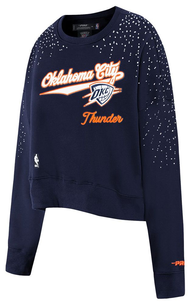 Pro Standard Women's Oklahoma City Thunder Navy Legacy Fleece Crewneck Sweatshirt