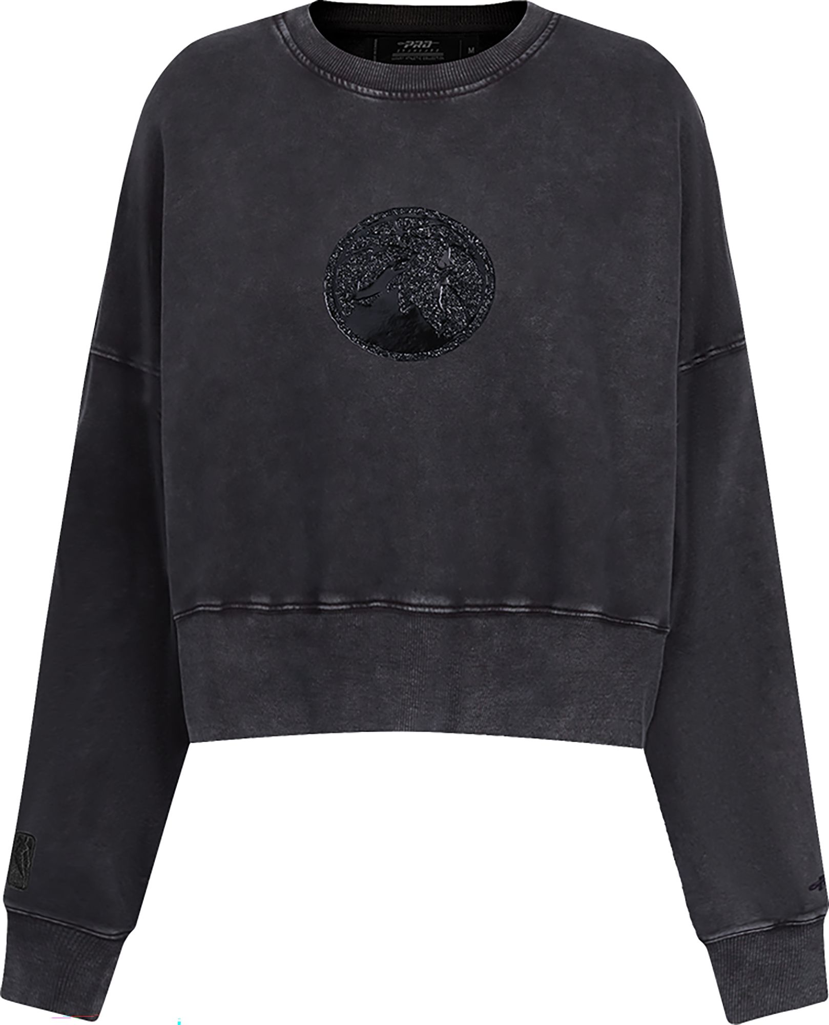 Pro Standard Women's Minnesota Timberwolves Black Crystalline Crew Pullover Sweatshirt