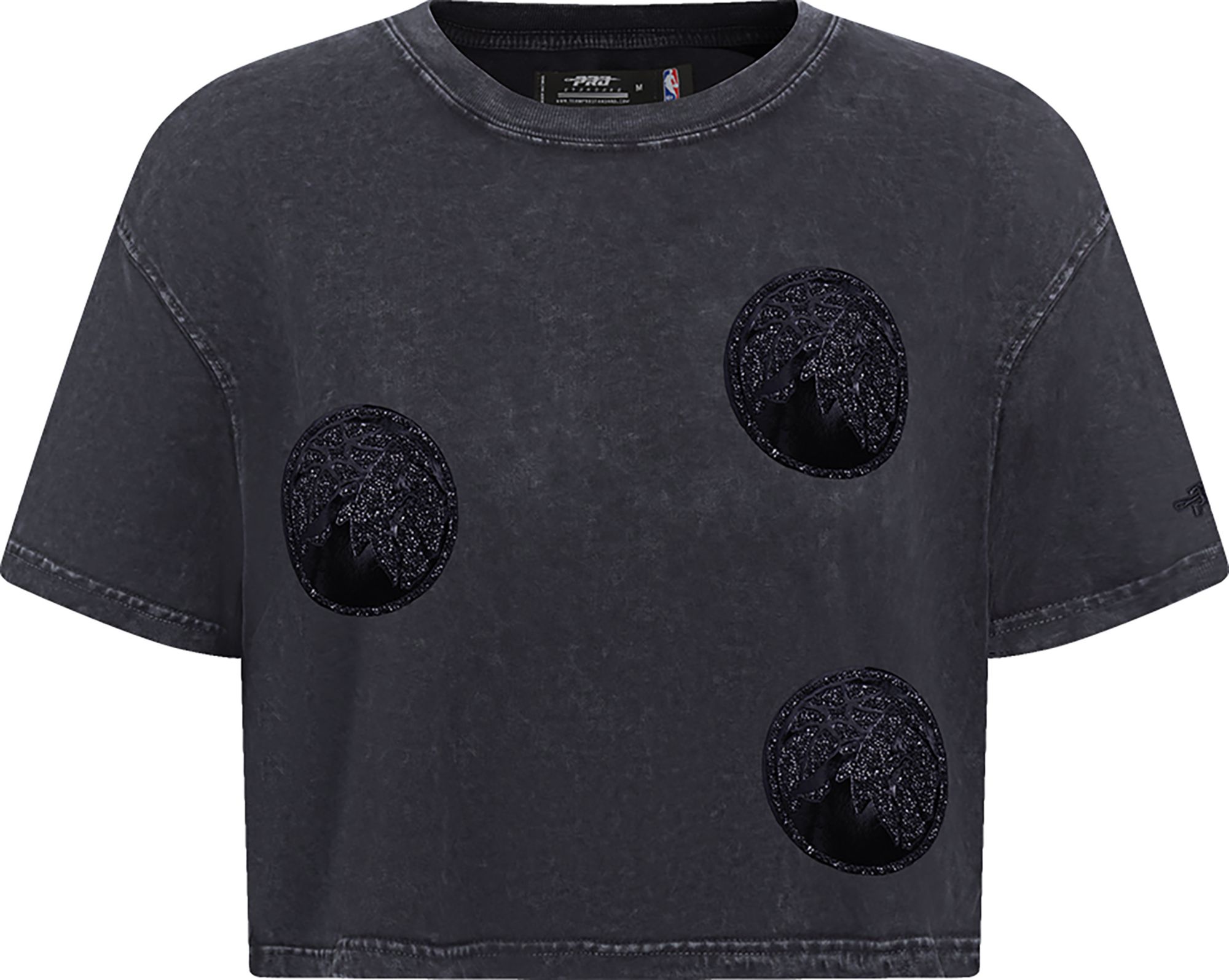 Pro Standard Women's Minnesota Timberwolves Black Crystalline Boxy Short Sleeve T-Shirt