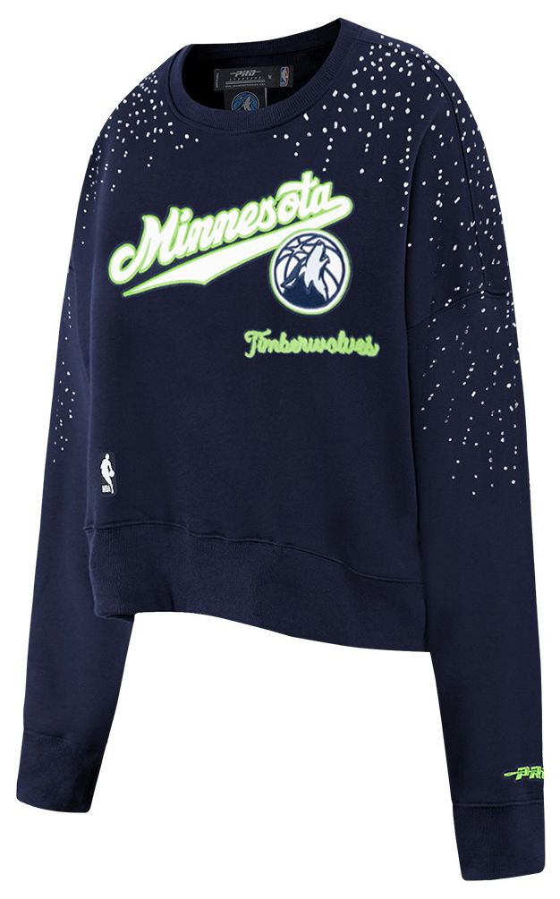 Pro Standard Women's Minnesota Timberwolves Navy Legacy Fleece Crewneck Sweatshirt