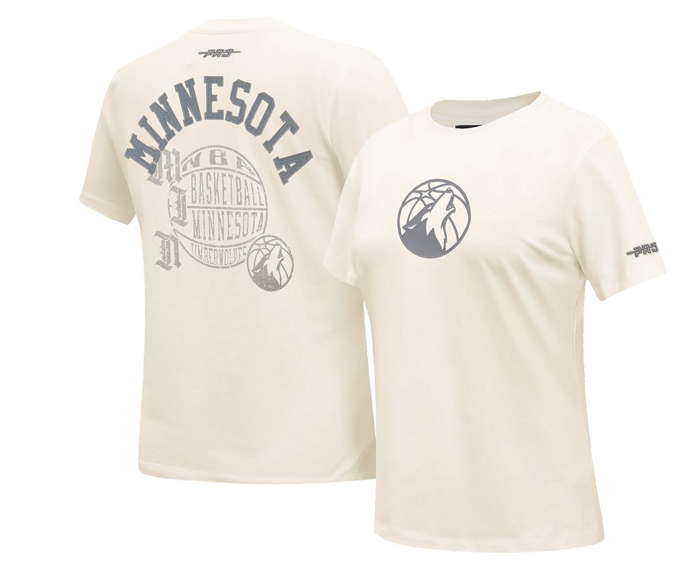 Pro Standard Women's Minnesota Timberwolves Off White Street Team Slim Fit T-Shirt