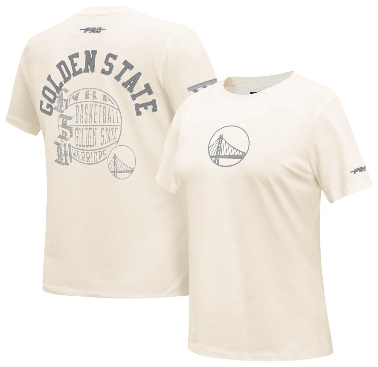 Pro Standard Women's Golden State Warriors Off White Street Team Slim T-Shirt