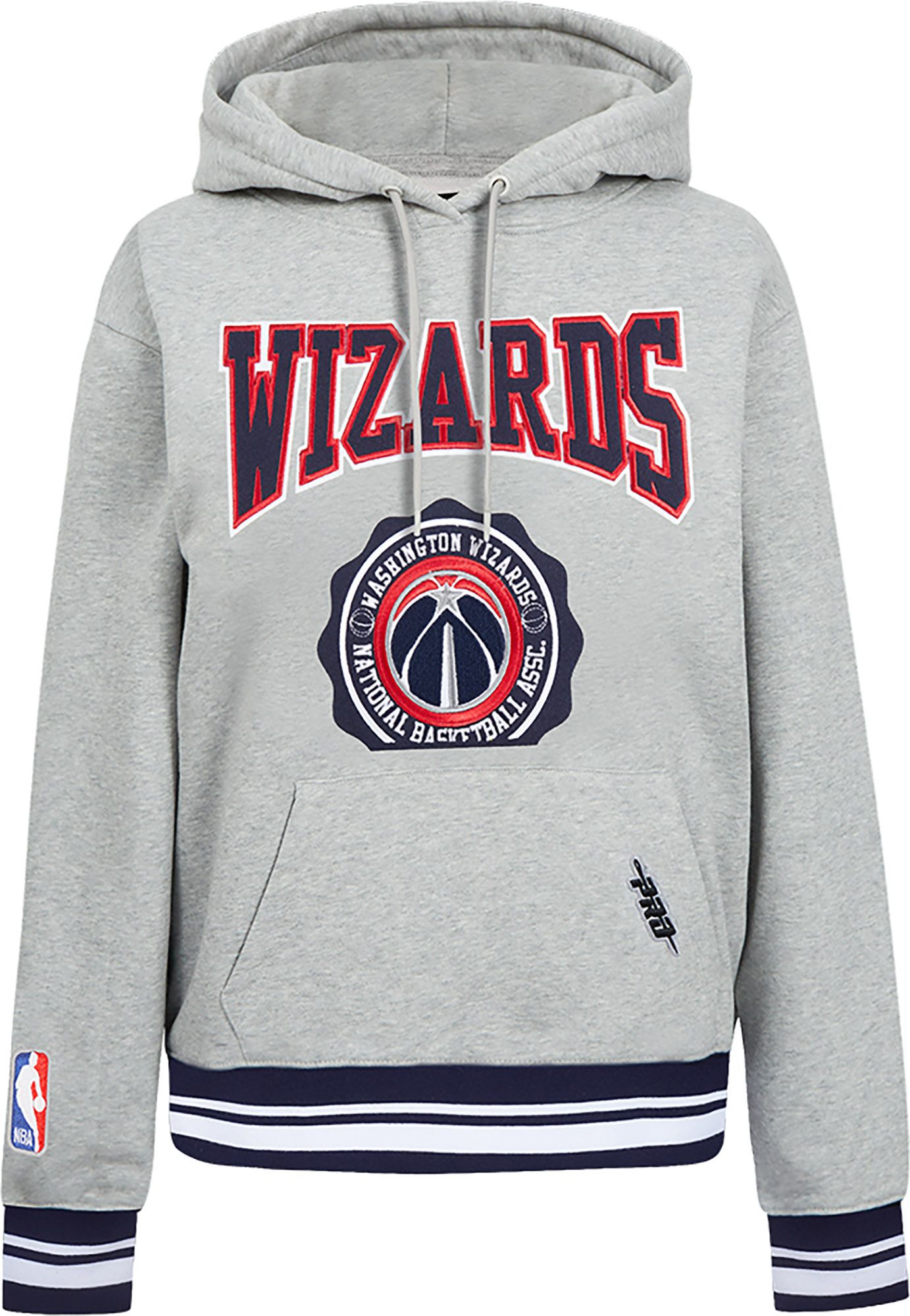Pro Standard Women's Washington Wizards Grey Crest Emblem Pullover Hoodie