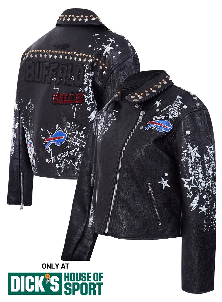 Pro Standard Women's Buffalo Bills Black Sketchbook Full-Zip Leather Jacket