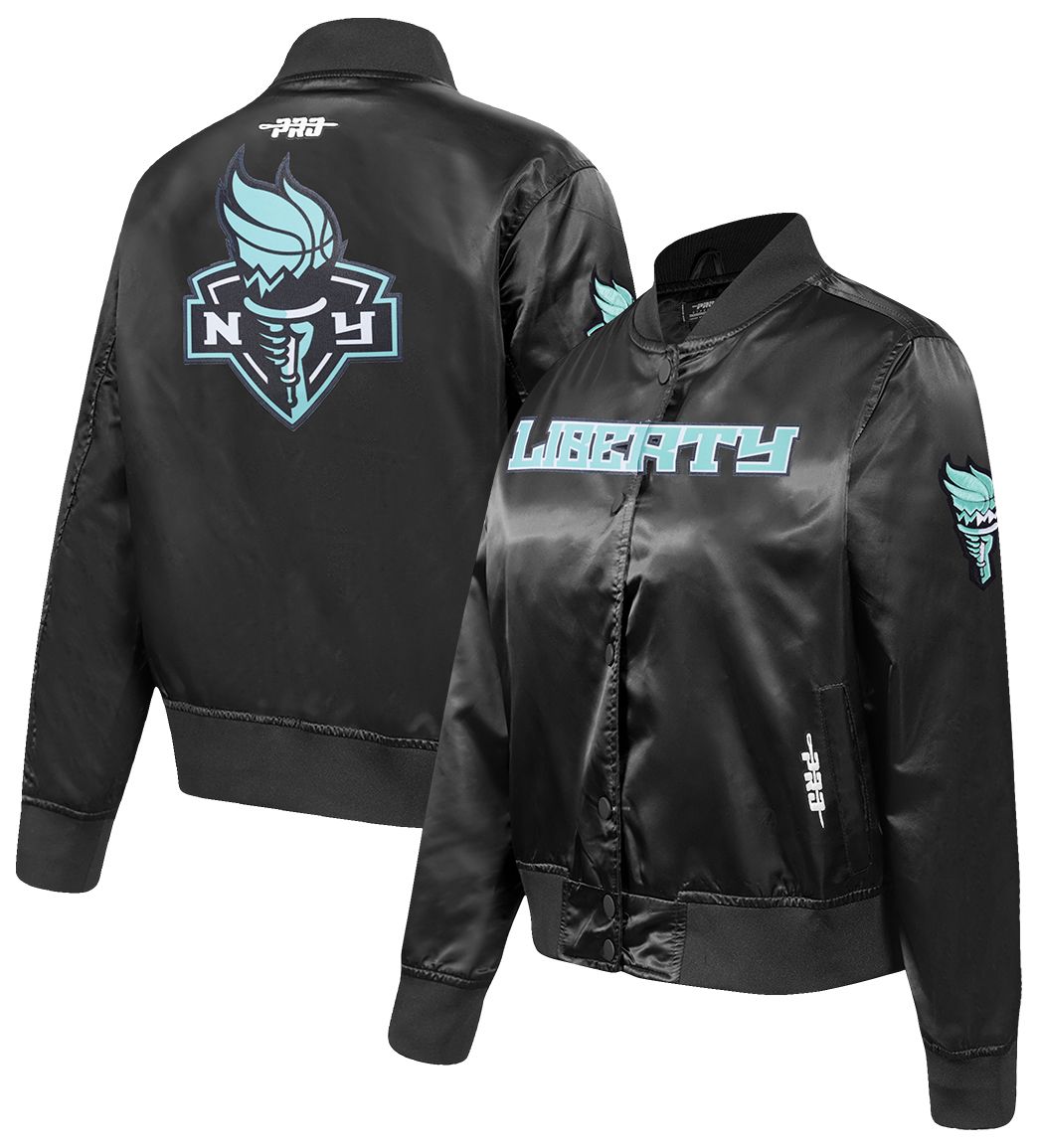 Pro Standard Women's New York Liberty Black Chenille Satin Jacket