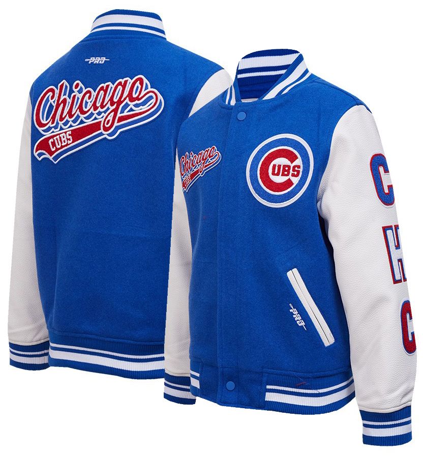 Pro Standard Youth Chicago Cubs Royal Blue Script Varsity Jacket