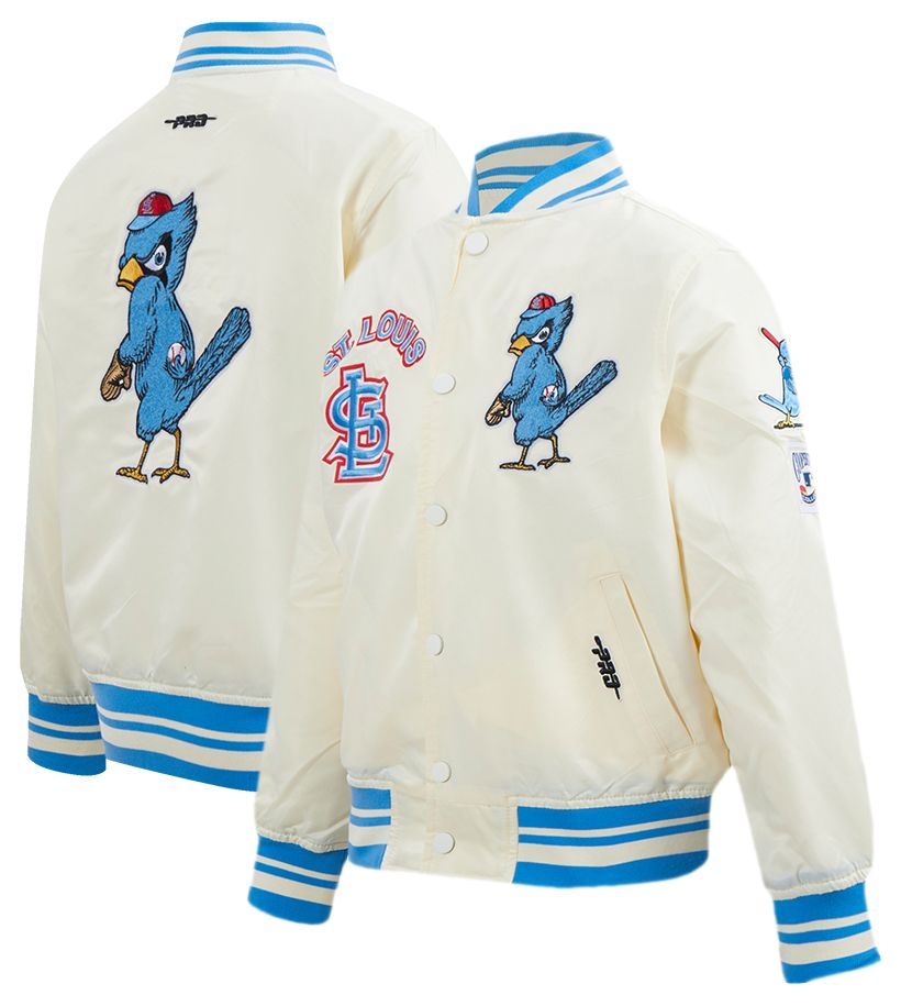 Pro Standard Youth St. Louis Cardinals Cream Classic Satin Jacket
