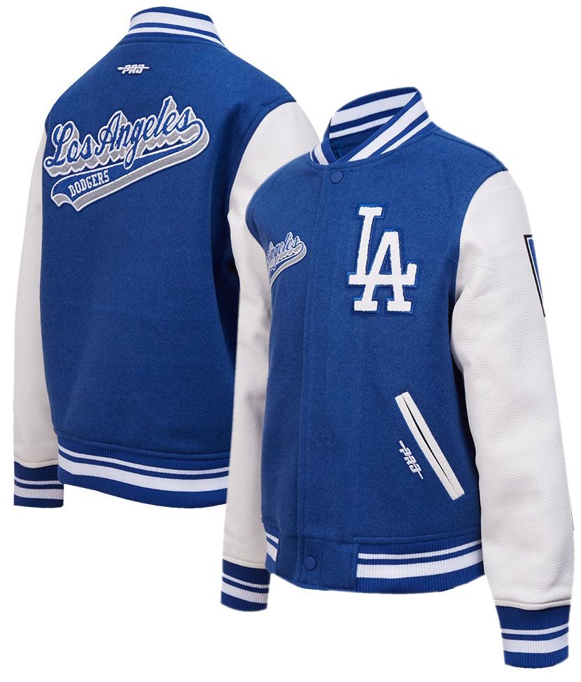 Pro Standard Youth Los Angeles Dodgers Dodger Blue Script Varsity Jacket