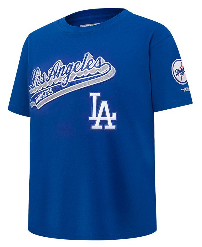 Pro Standard Youth Los Angeles Dodgers Dodger Blue Script Tail T-Shirt