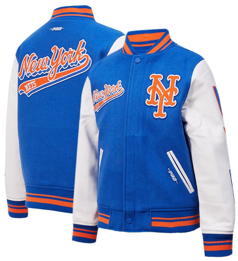 Pro Standard Youth New York Mets Royal Script Varsity Jacket