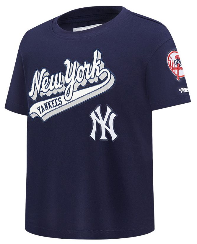 Pro Standard Youth New York Yankees Midnight Navy Script Tail T-Shirt