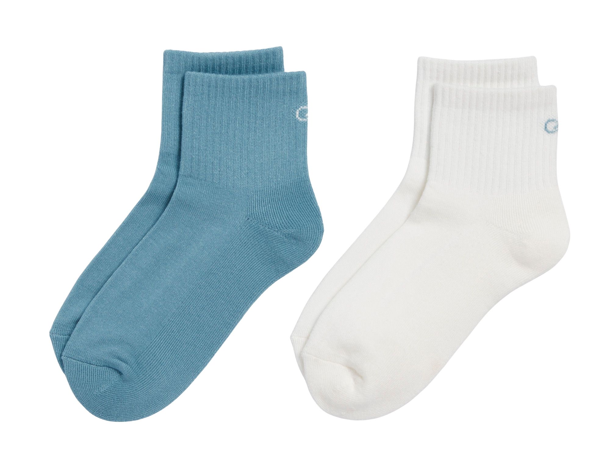CALIA Women's Solid Quarter Crew Socks – 2 Pack