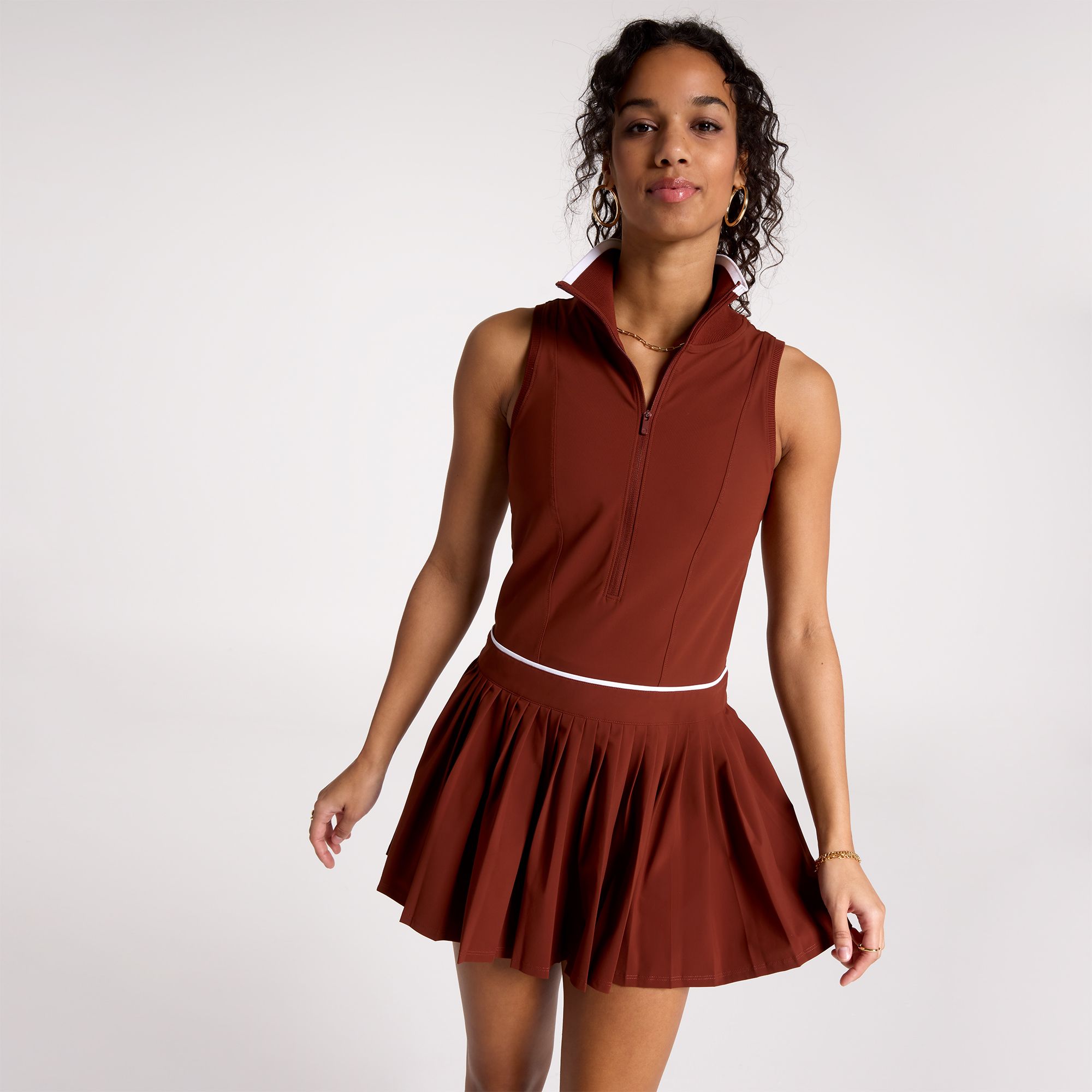 CALIA Women's Drop Waist Pleated Tennis Dress