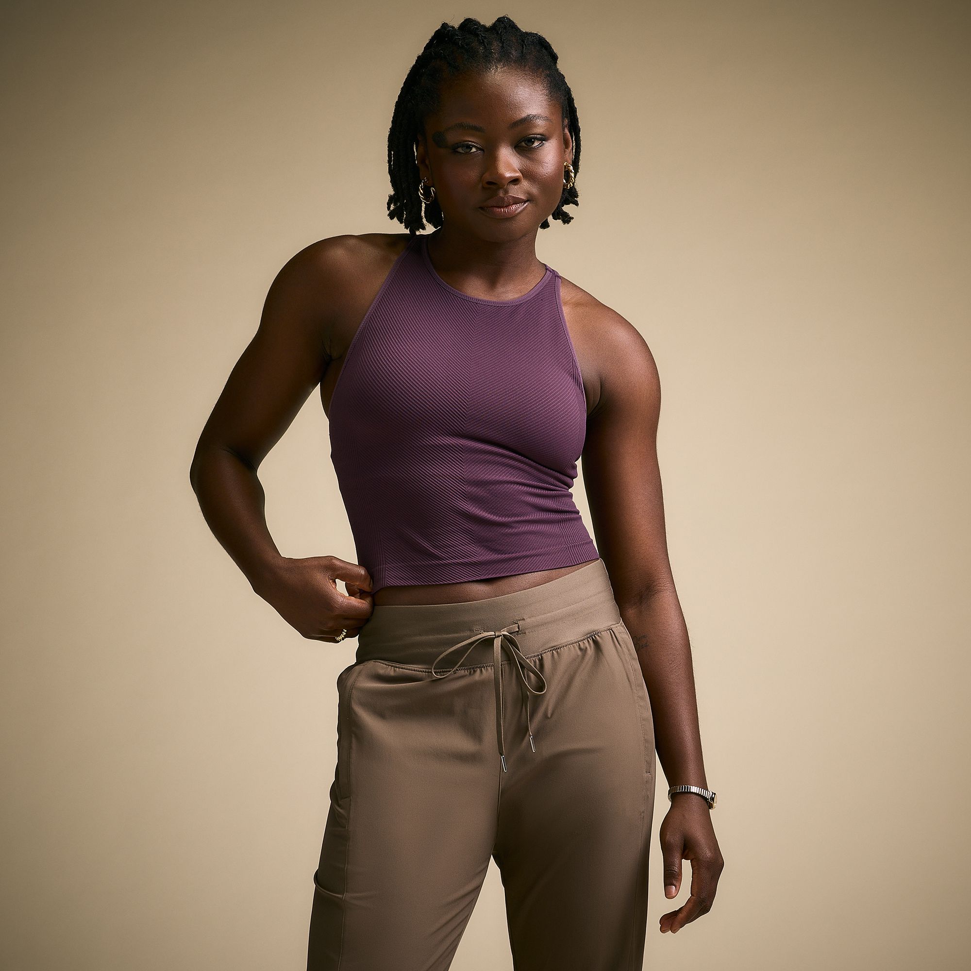 CALIA Women's High Neck Seamless Brami