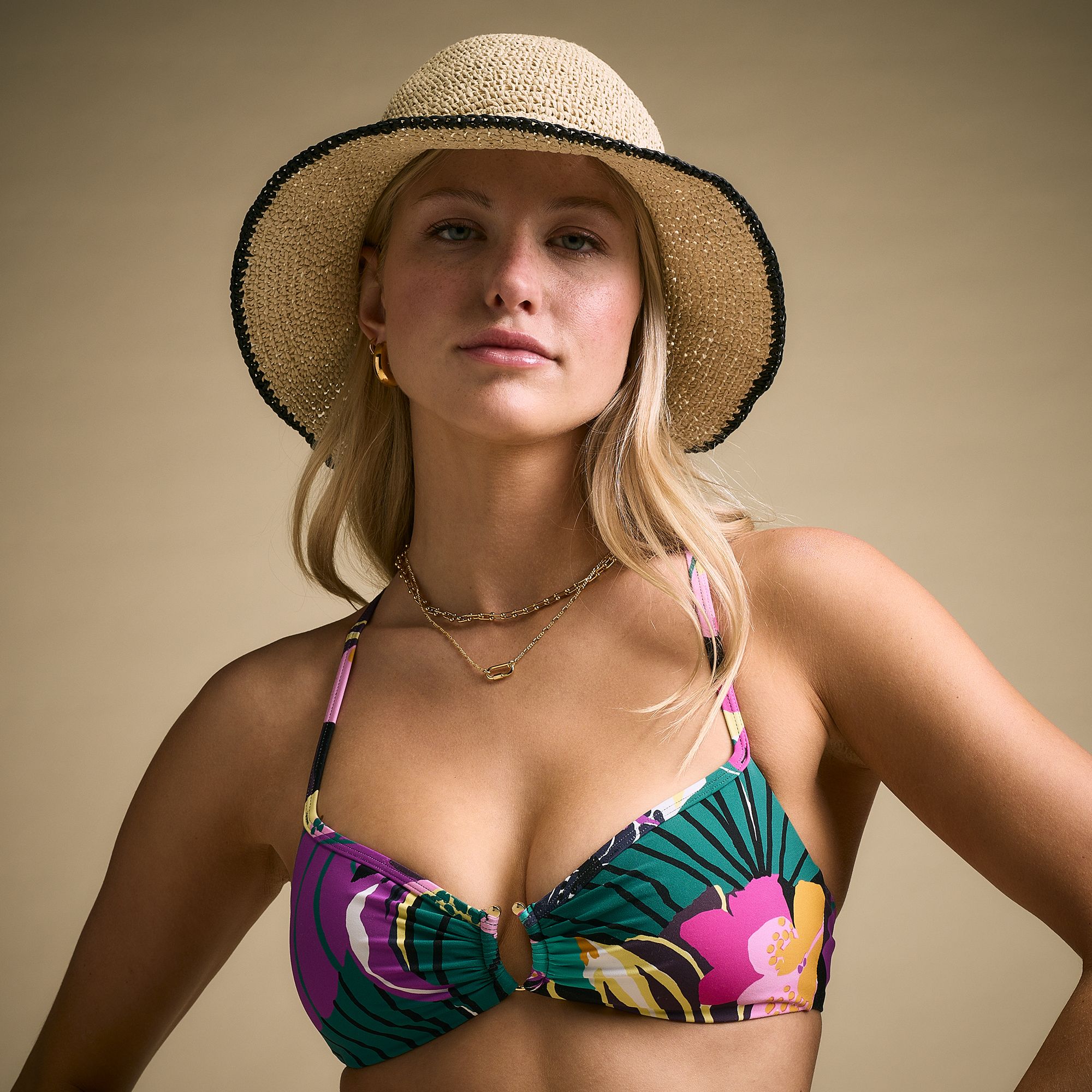 CALIA Women's Raffia Beach Hat