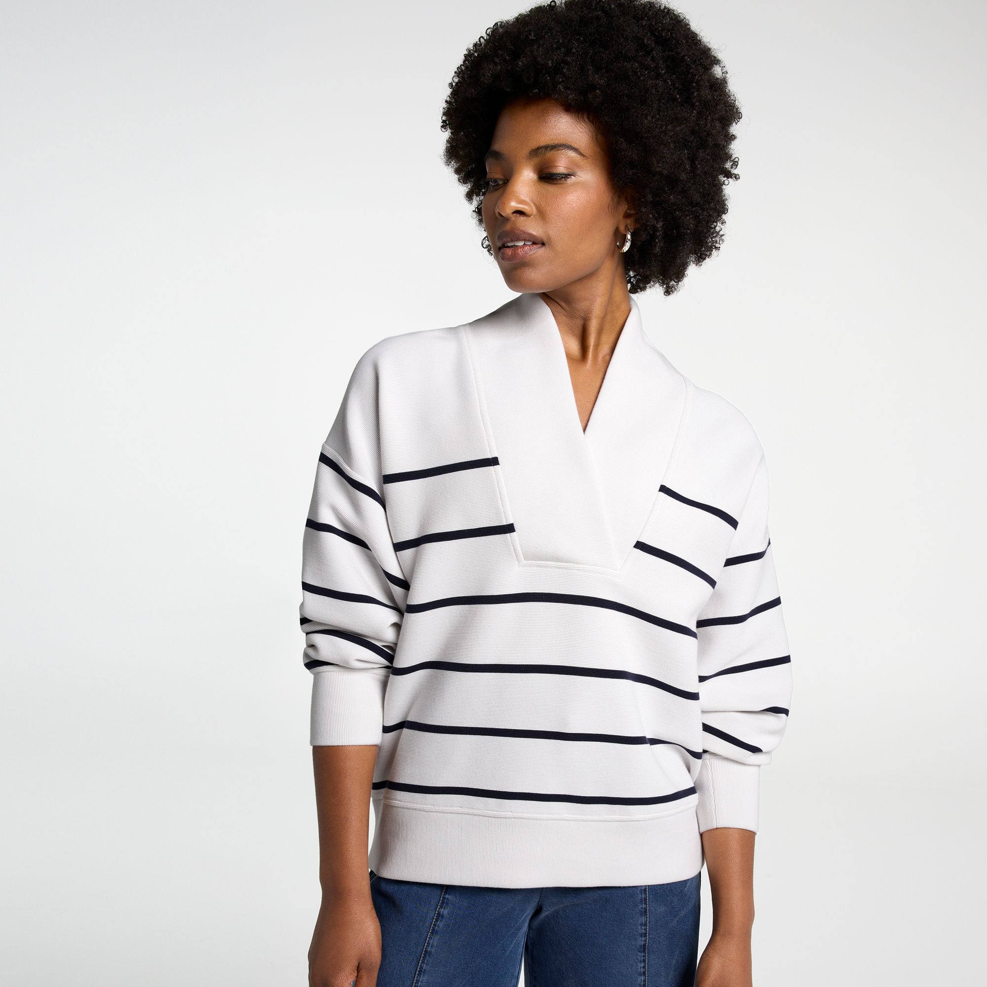 CALIA Women's Elevate Ottoman Shawl Collar Pullover