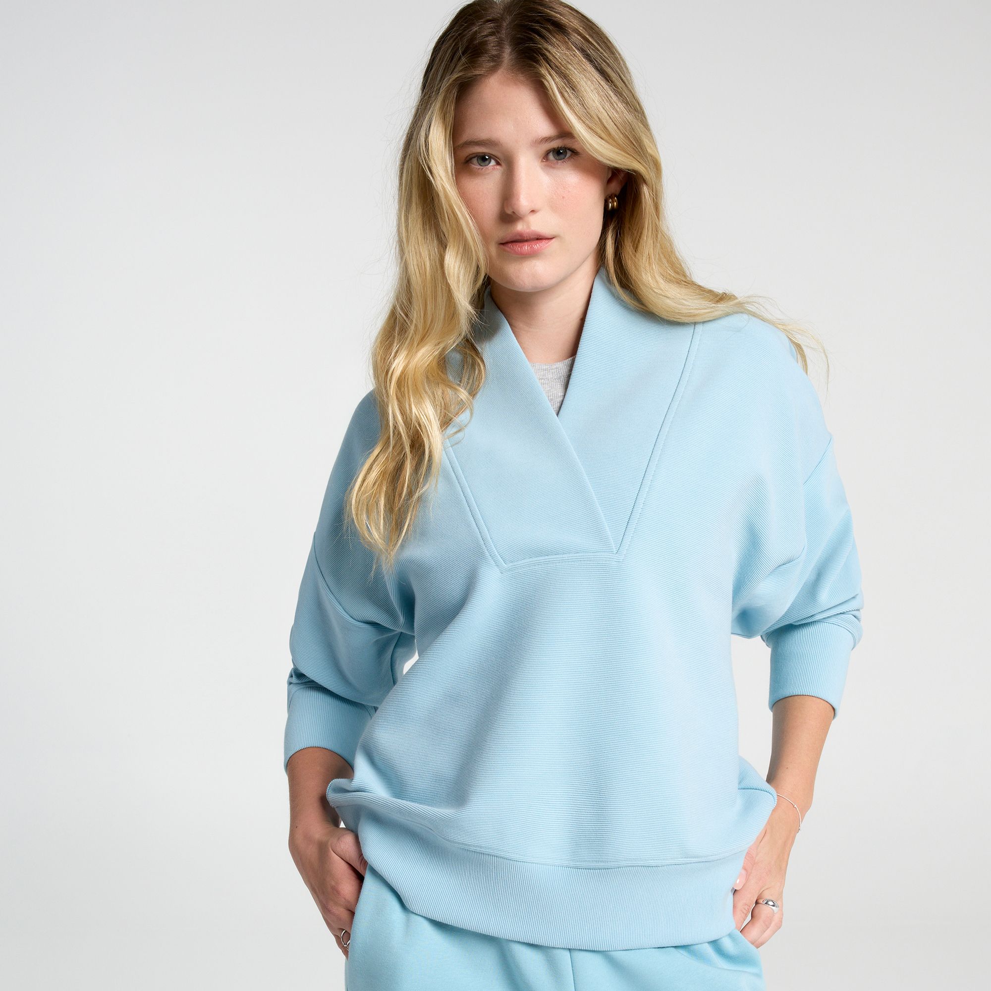 CALIA Women's Elevate Ottoman Shawl Collar Pullover