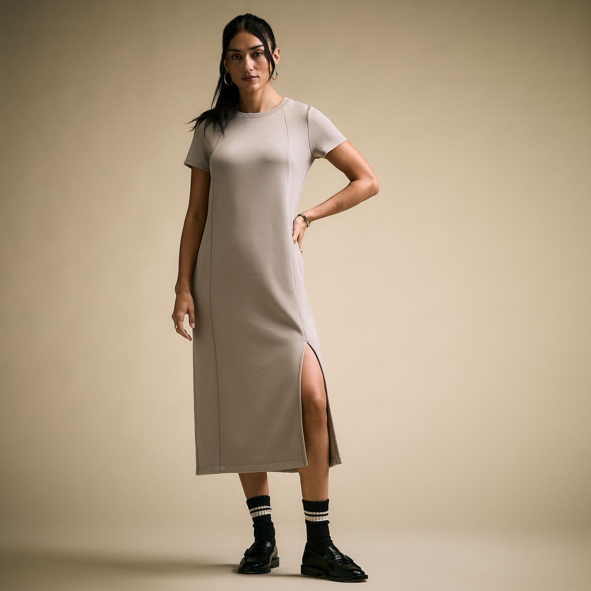 CALIA Women's Sandwash Paneled Midi Dress