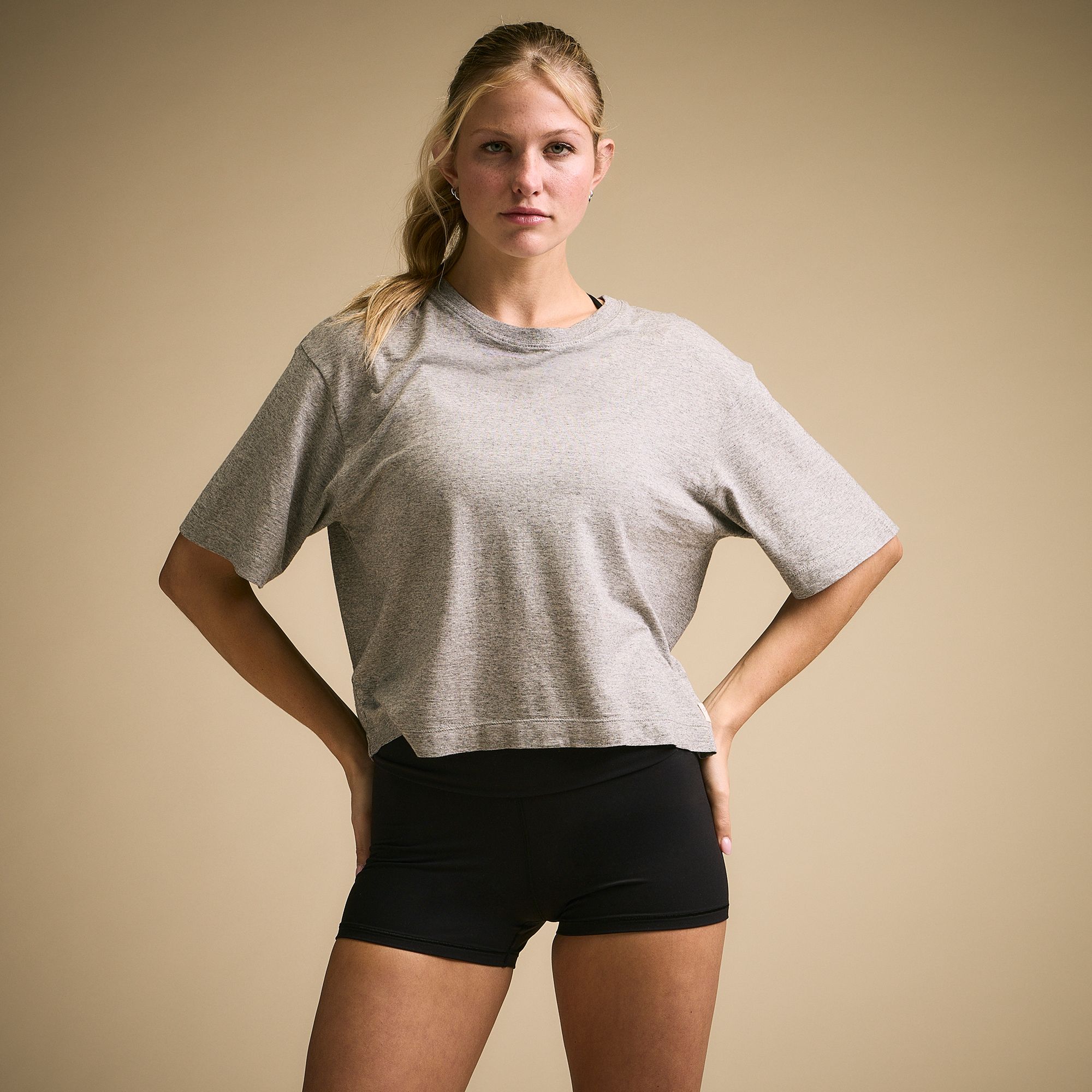 CALIA Women's Everyday Slub Boxy Crew