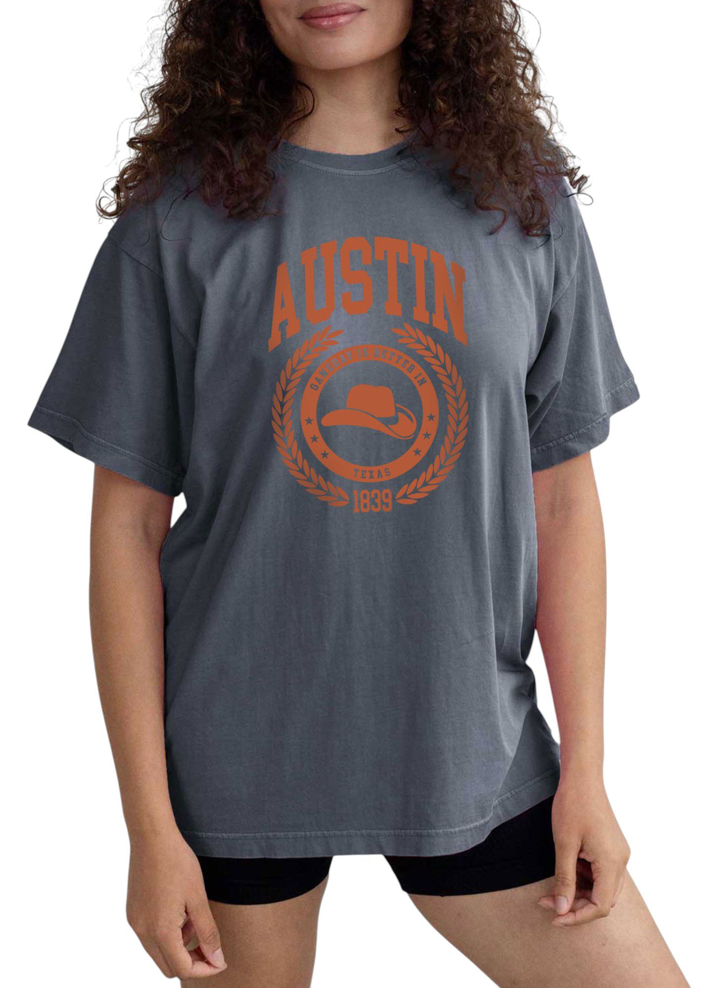 chicka-d Women's Austin Black College Old School T-Shirt