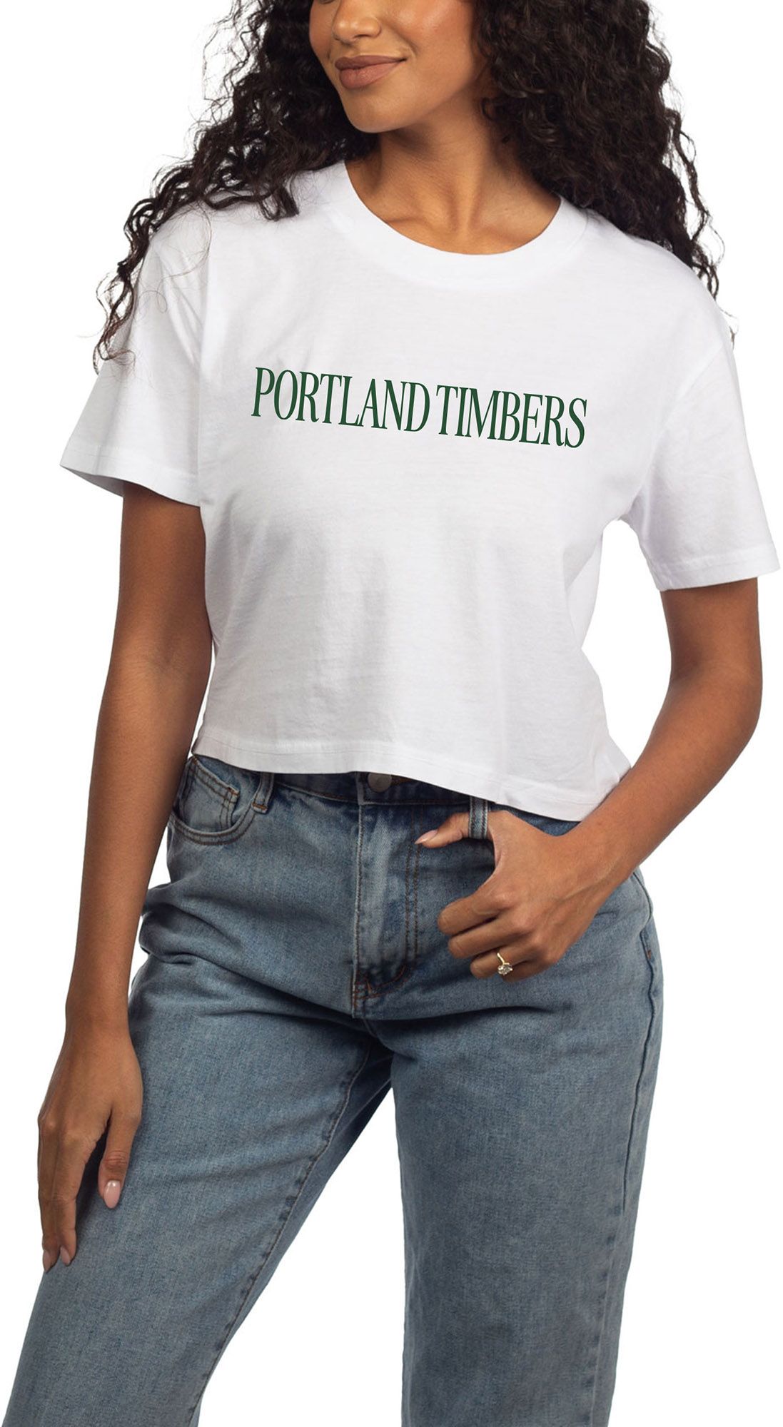 chicka-d Women's Portland Timbers White Home Team Graphic T-Shirt