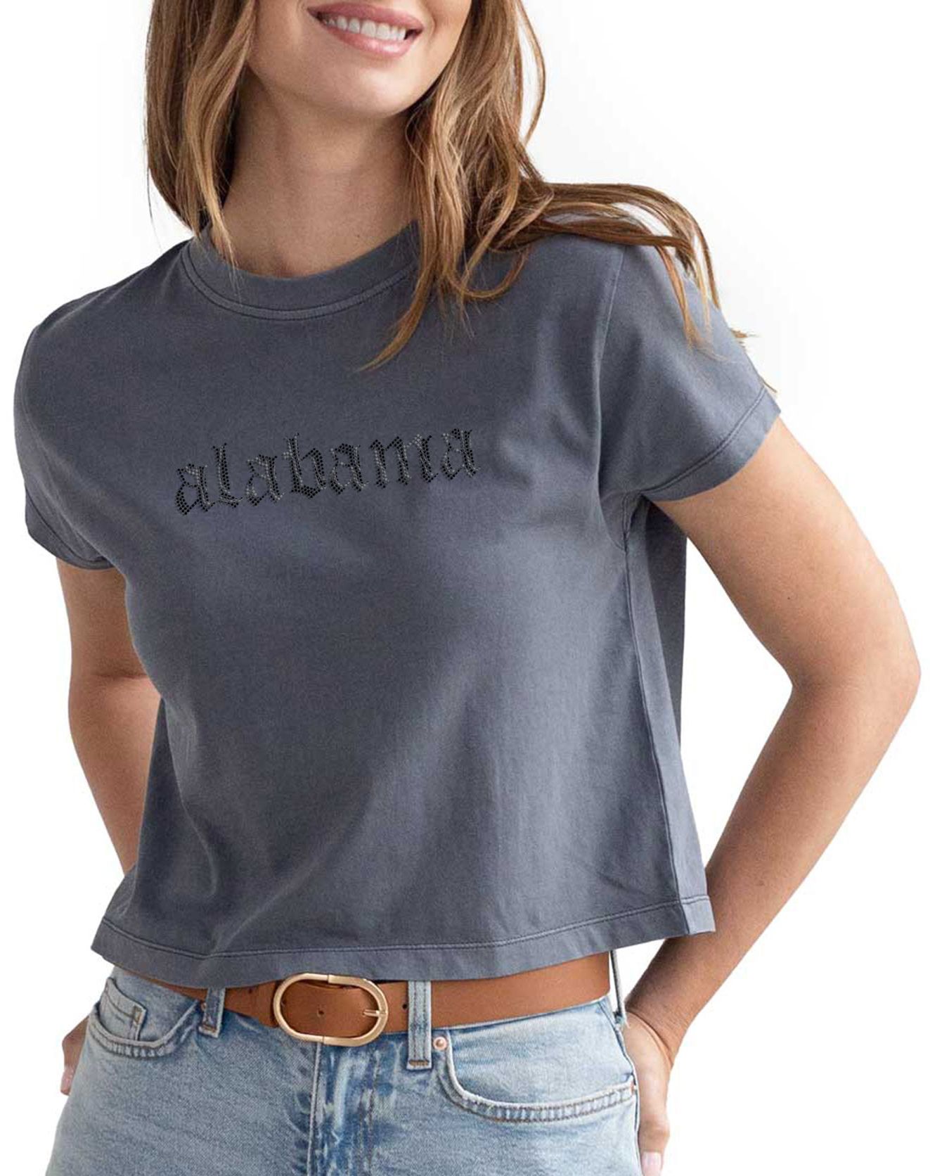 chicka-d Women's Alabama Crimson Tide Smoke Montauk Short Sleeve T-Shirt