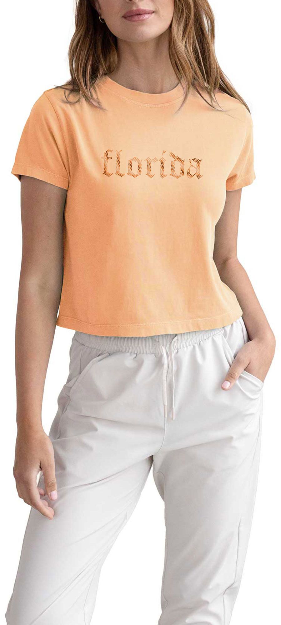 chicka-d Women's Florida Gators Melon Montauk Short Sleeve T-Shirt