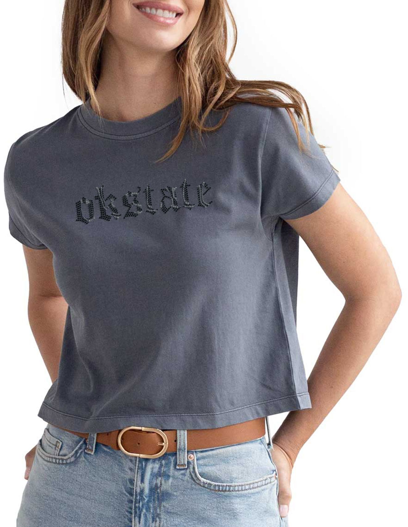 chicka-d Women's Oklahoma Sooners Smoke Montauk Short Sleeve T-Shirt