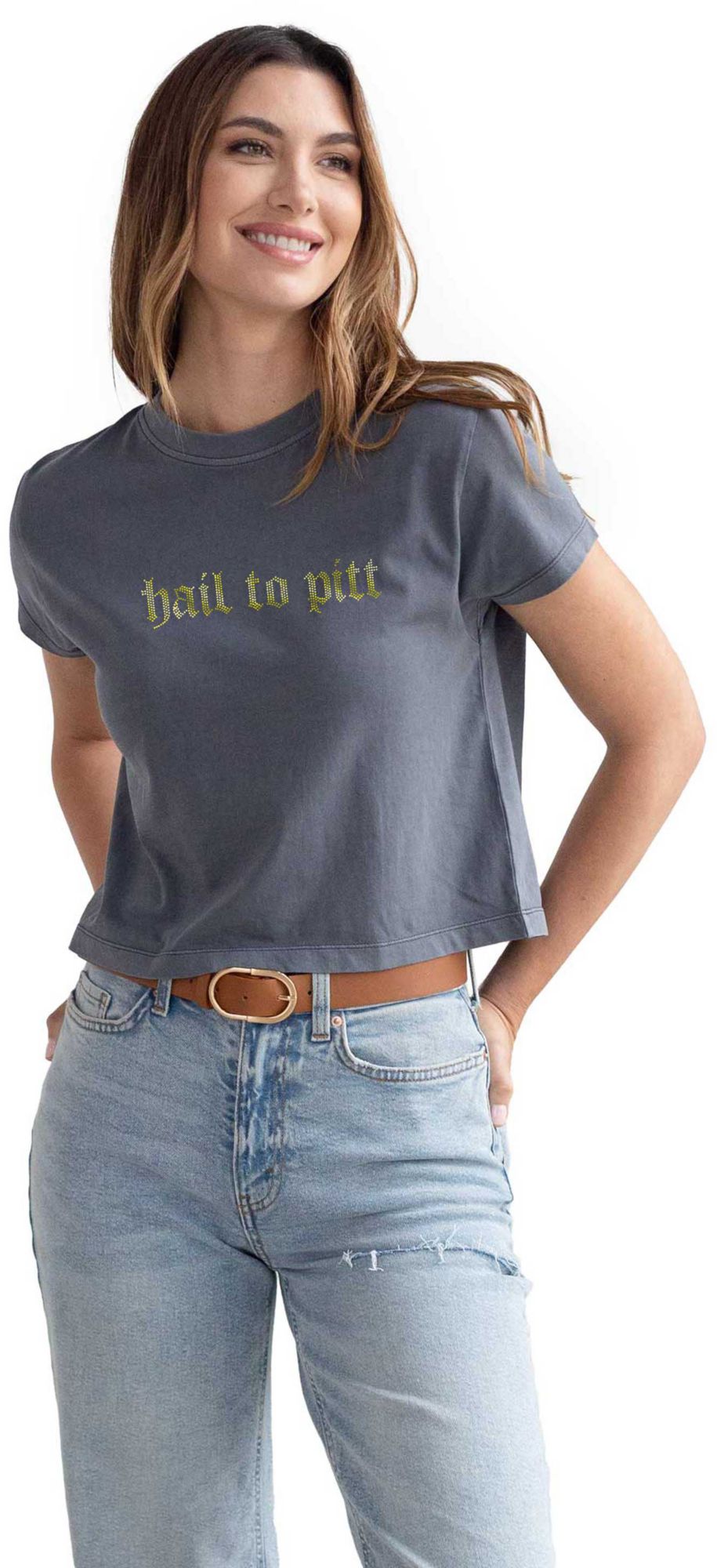 chicka-d Women's Pitt Panthers Smoke Montauk Short Sleeve T-Shirt