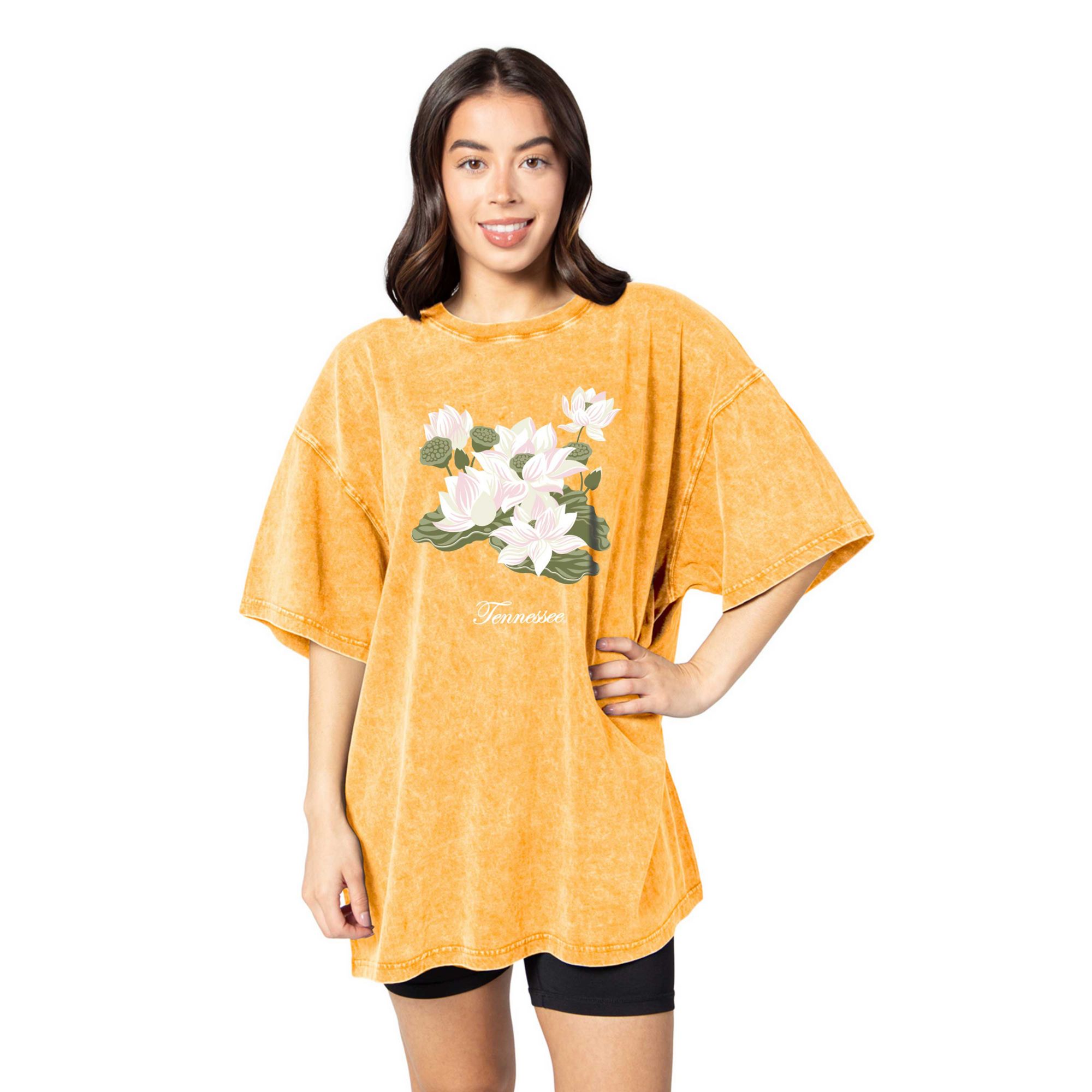 chicka-d Women's Tennessee Volunteers Orange Lotus T-Shirt