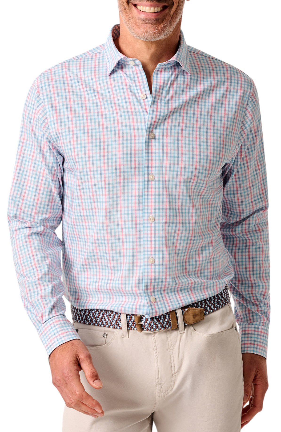 Johnnie-O Men's Han Performance Button Down Golf Shirt