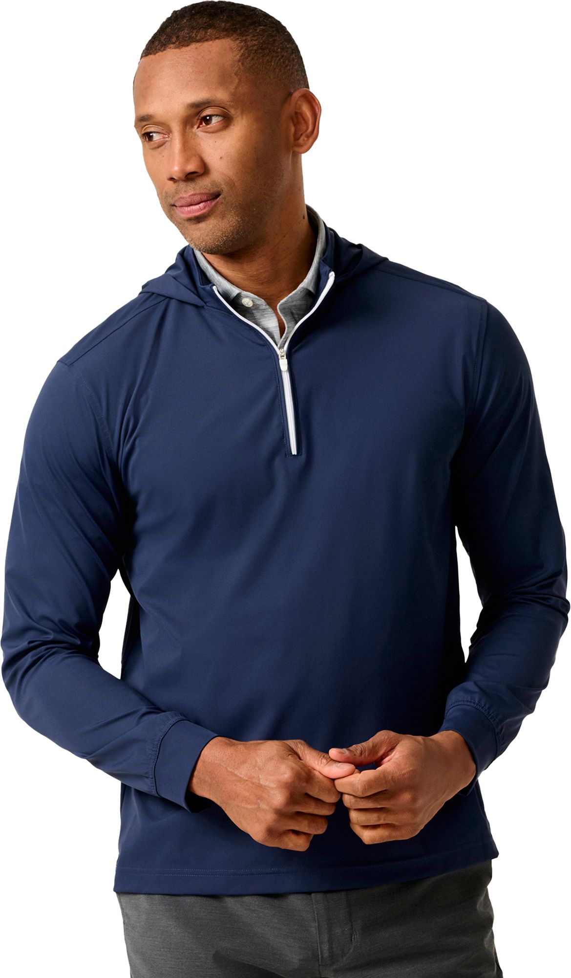 Johnnie-O Men's Robby Performance 1/4 Zip Hybrid Golf Hoodie