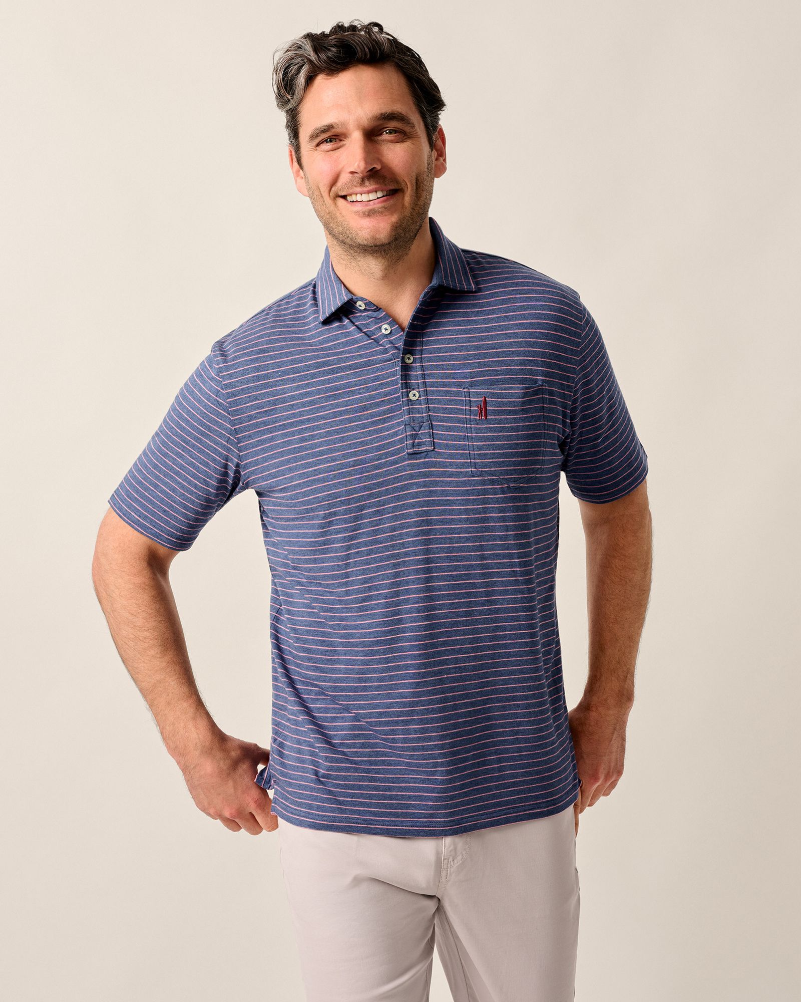 Johnnie-O Men's Ryan Striped Original Golf Polo