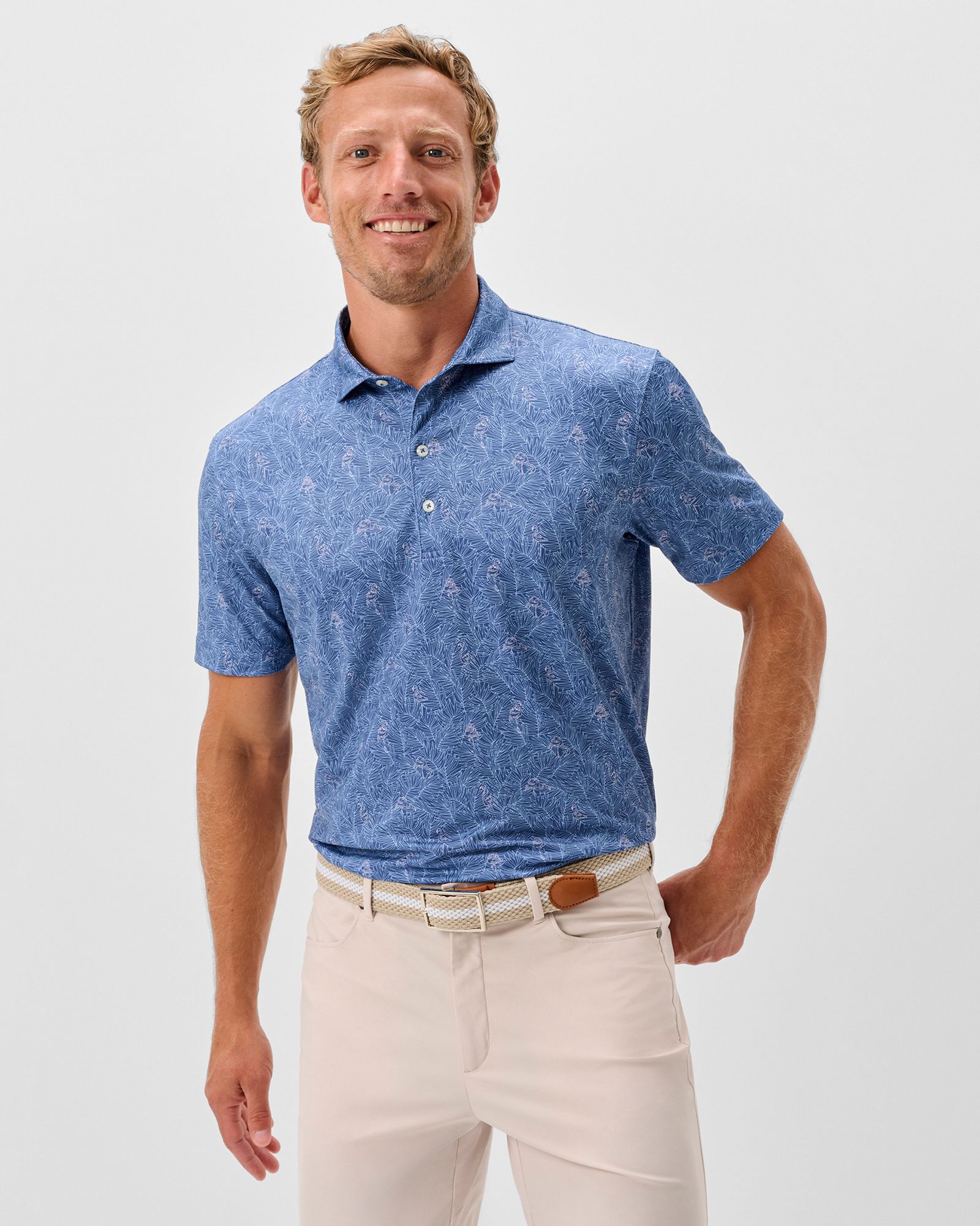 Johnnie-O Men's Osmond Performance Jersey Golf Polo