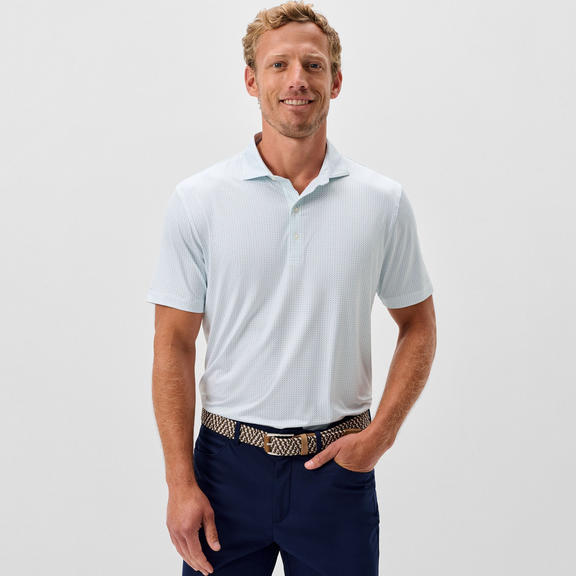 Johnnie-O Men's Tee Party Performance Jersey Golf Polo