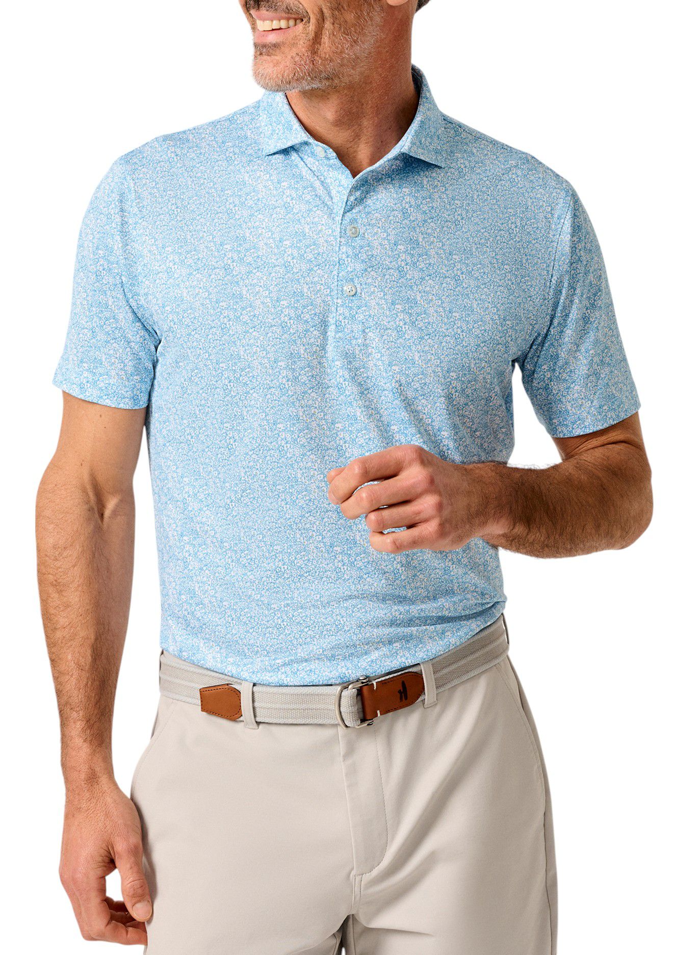 Johnnie-O Men's Wildflower Performance Jersey Golf Polo
