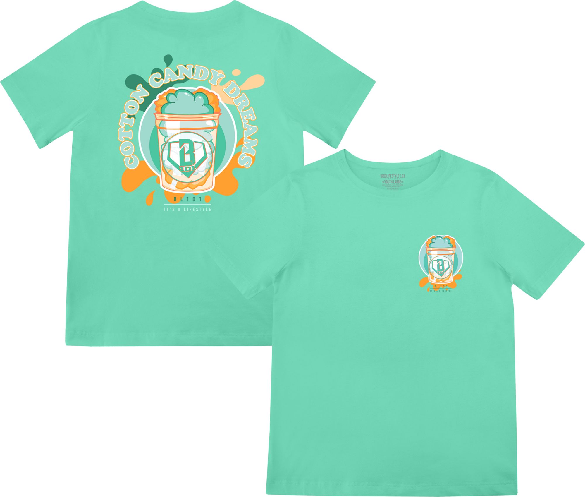 Baseball Lifestyle 101 Boys' Cotton Candy Shirt