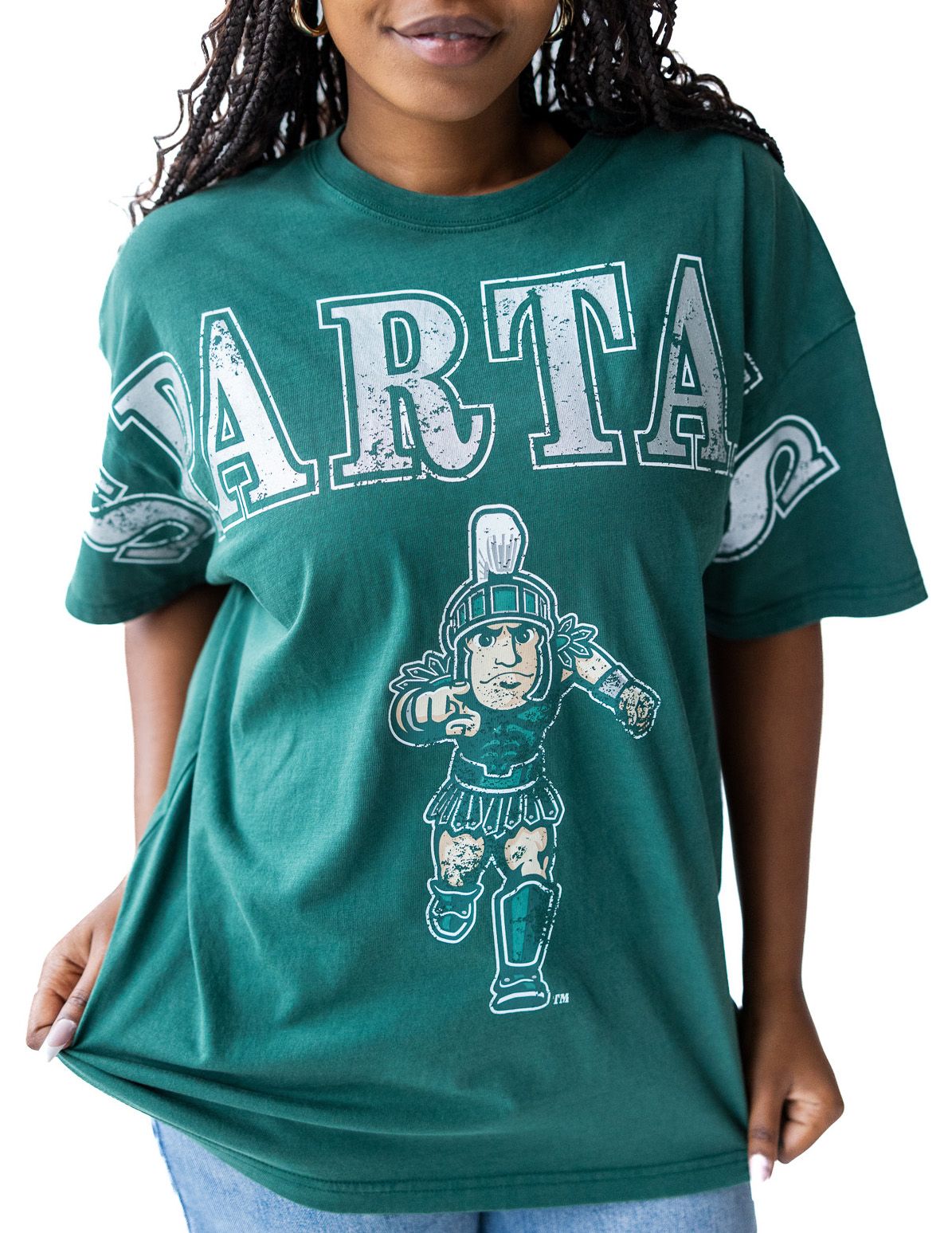 Gameday Social Women's Michigan State Spartans Emerald The Band Short Sleeve T-Shirt