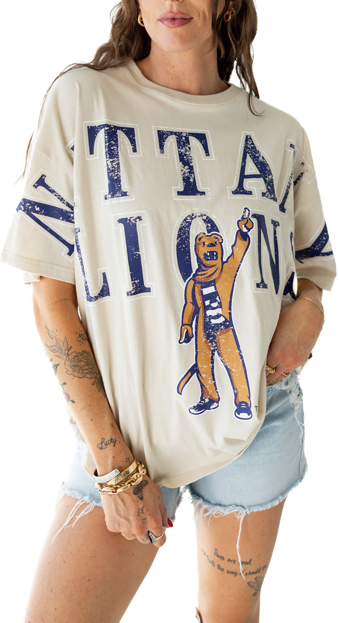 Gameday Social Women's Penn State Nittany Lions Oatmeal The Band Short Sleeve T-Shirt