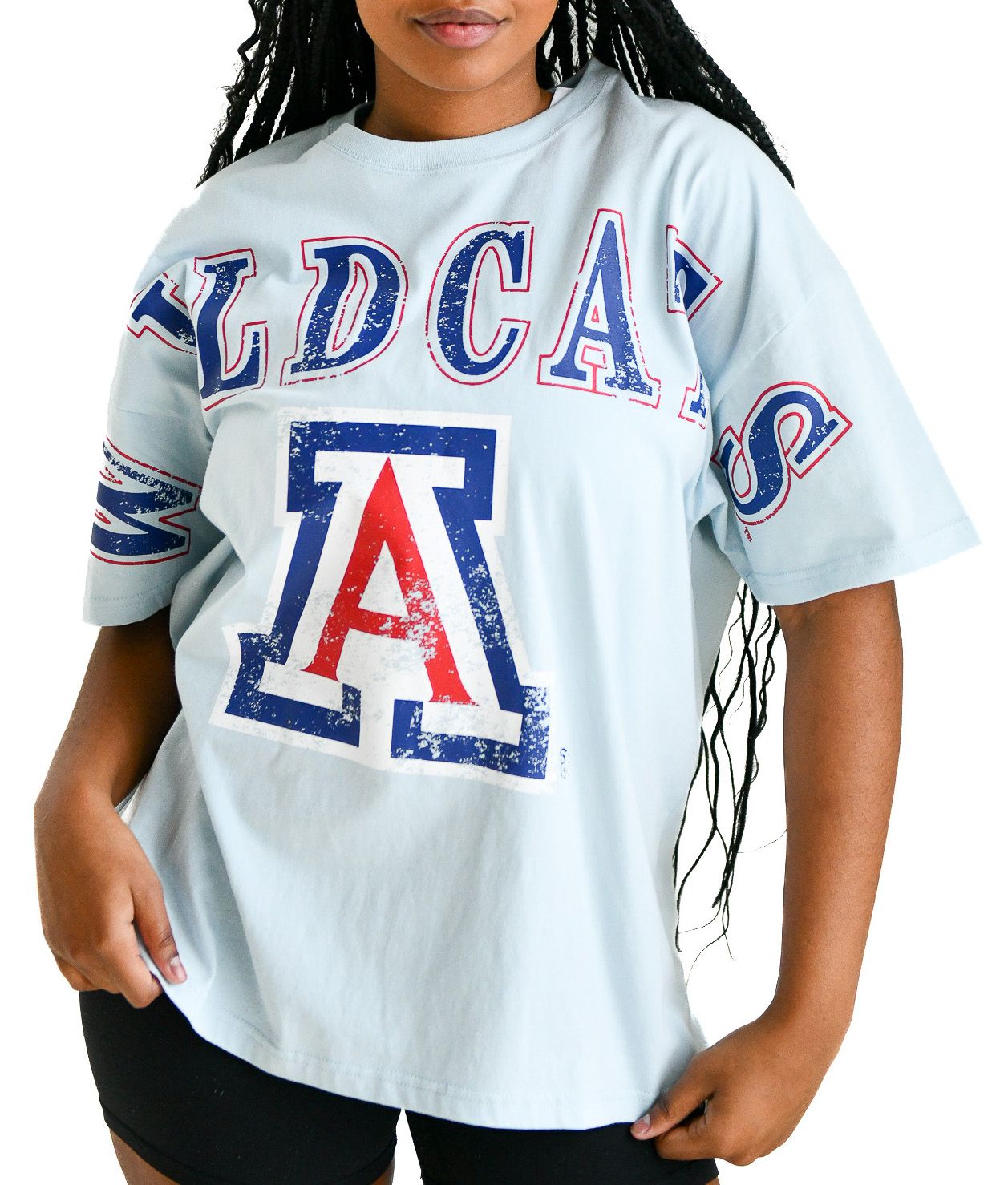 Gameday Social Women's Arizona Wildcats Pale Blue The Band Short Sleeve T-Shirt