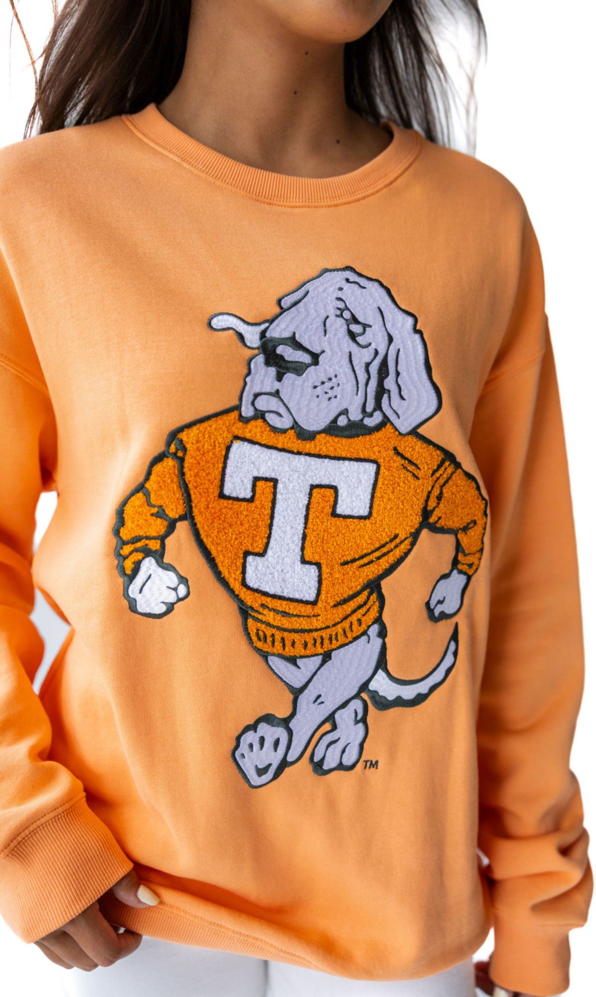 Gameday Social Women's Tennessee Volunteers Sherbert Mascot Crewneck Sweatshirt